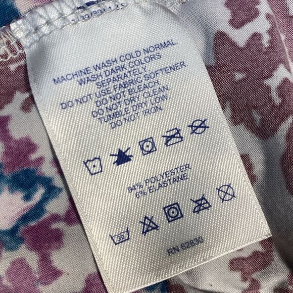 LANDS END Stretchy Floral Long Sleeve Top - Picture 8 of 8